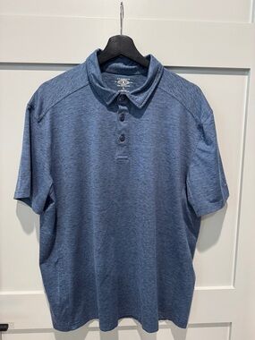 G.H. Bass & Co. Heather Navy Short-Sleeve Polo